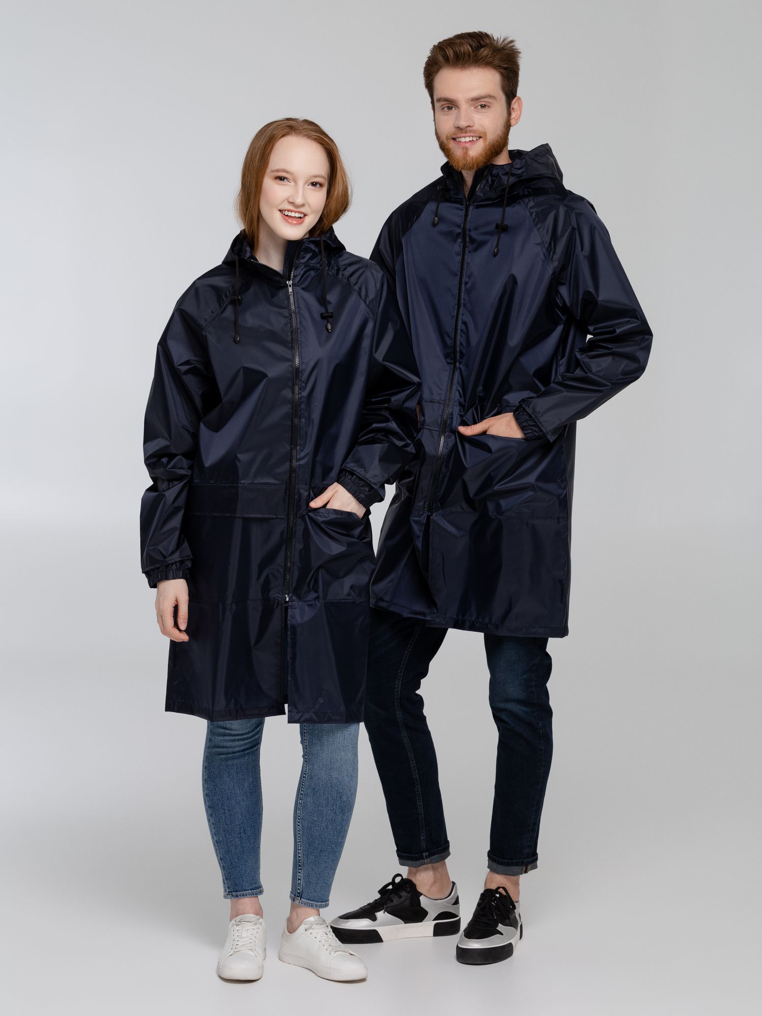 Плащ-дождевик черный